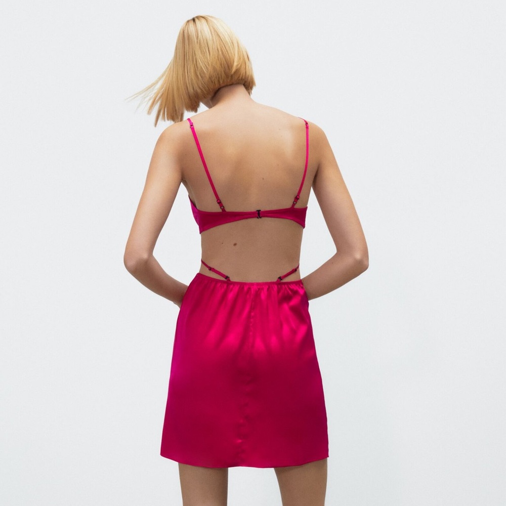 🎀 50% OFF 🎀 {Zara} Silk Cut Out Chemise - Picture 7 of 12